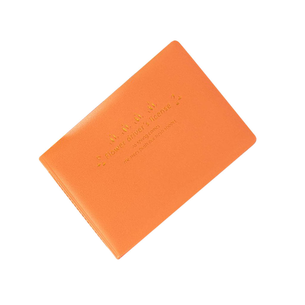 Macaron Color Business Card Holder PU Social Security Card Sleeves Orange
