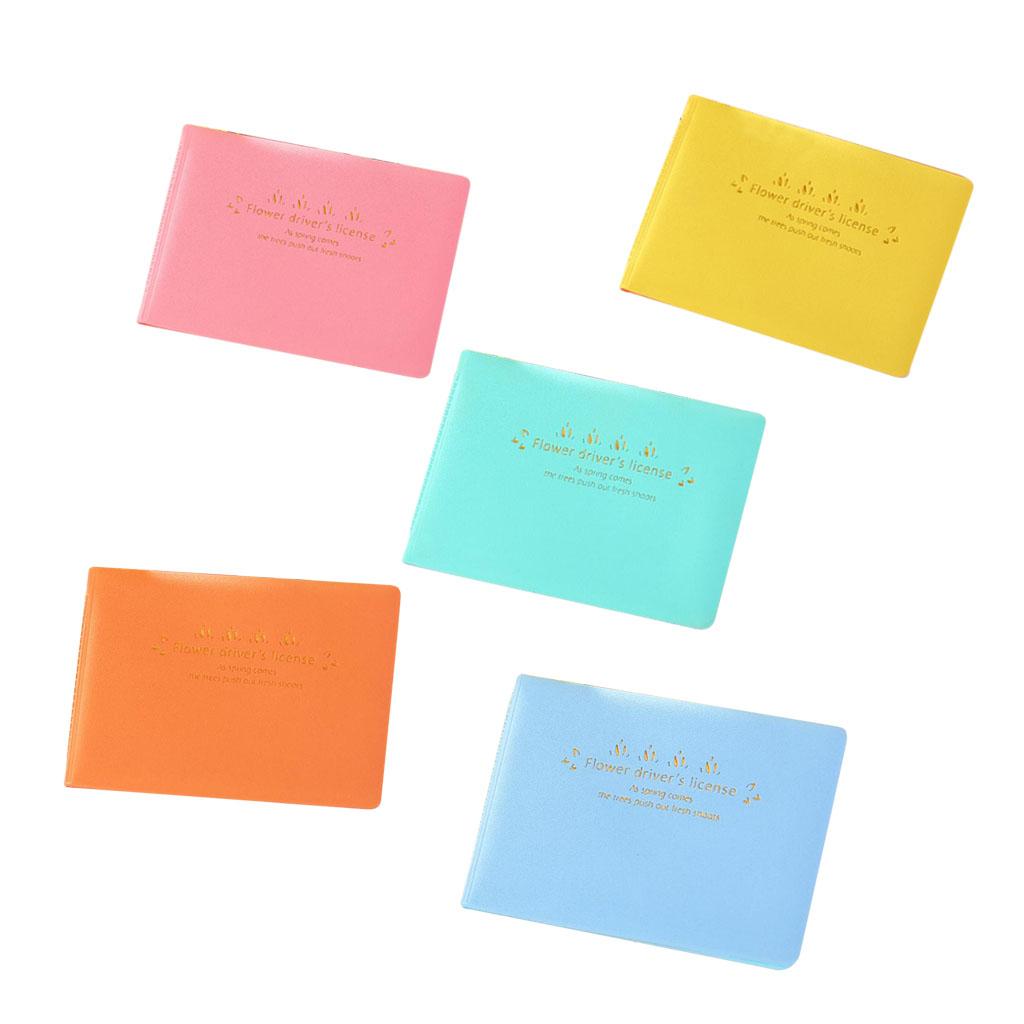 Macaron Color Business Card Holder PU Social Security Card Sleeves Orange