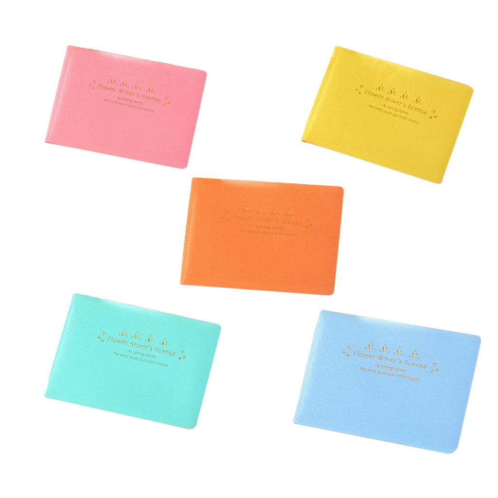 Macaron Color Business Card Holder PU Social Security Card Sleeves Orange