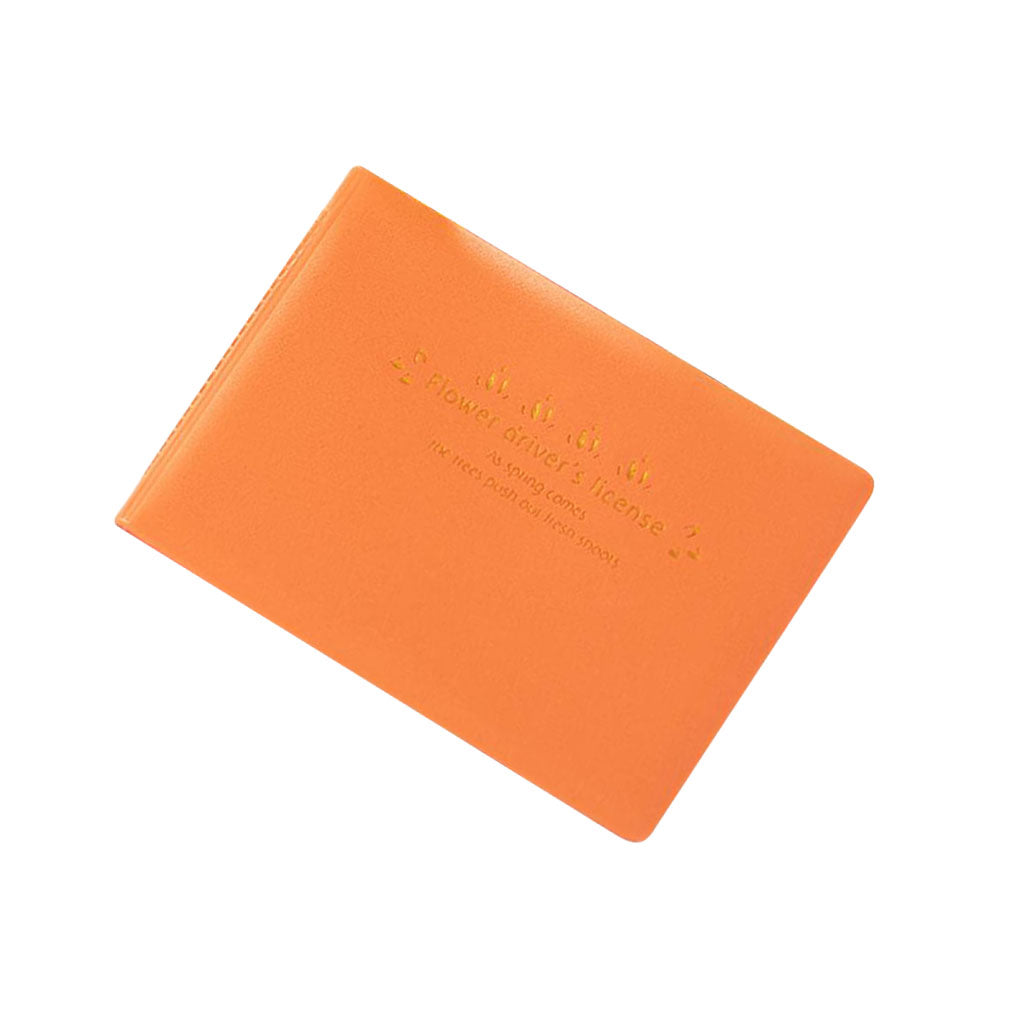 Macaron Color Business Card Holder PU Social Security Card Sleeves Orange