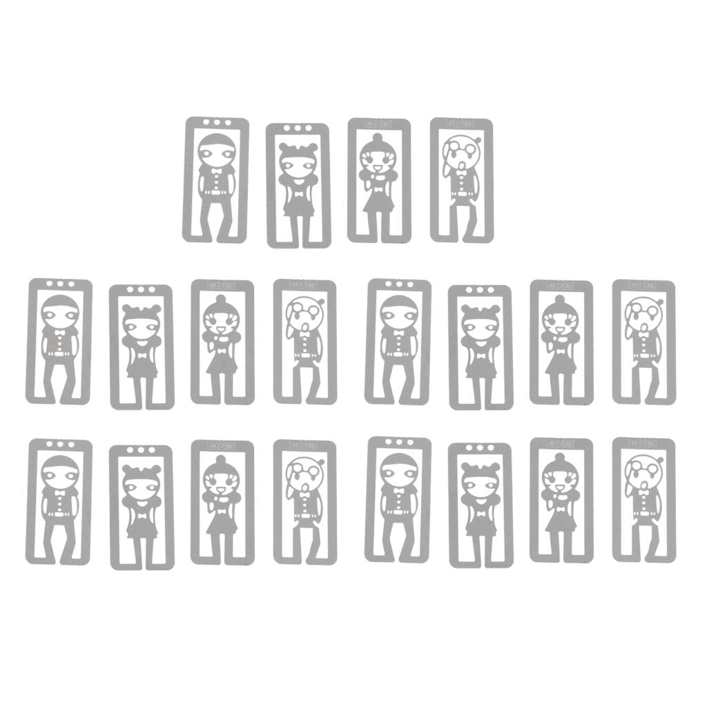 20Pcs Bookmarks Metal Cute Bookmark Book Mark Stationery Office Accessories Baby