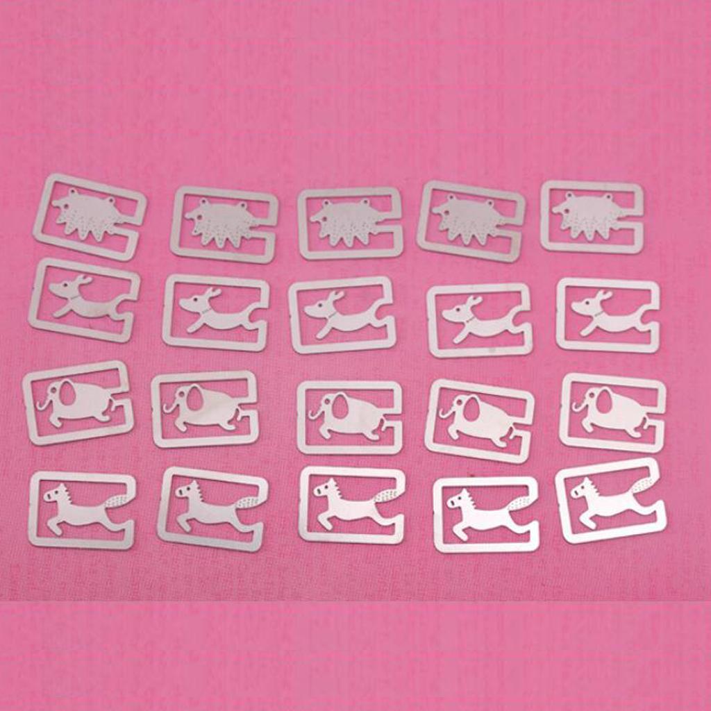 20Pcs Bookmarks Metal Cute Bookmark Book Mark Stationery Office Accessories Car
