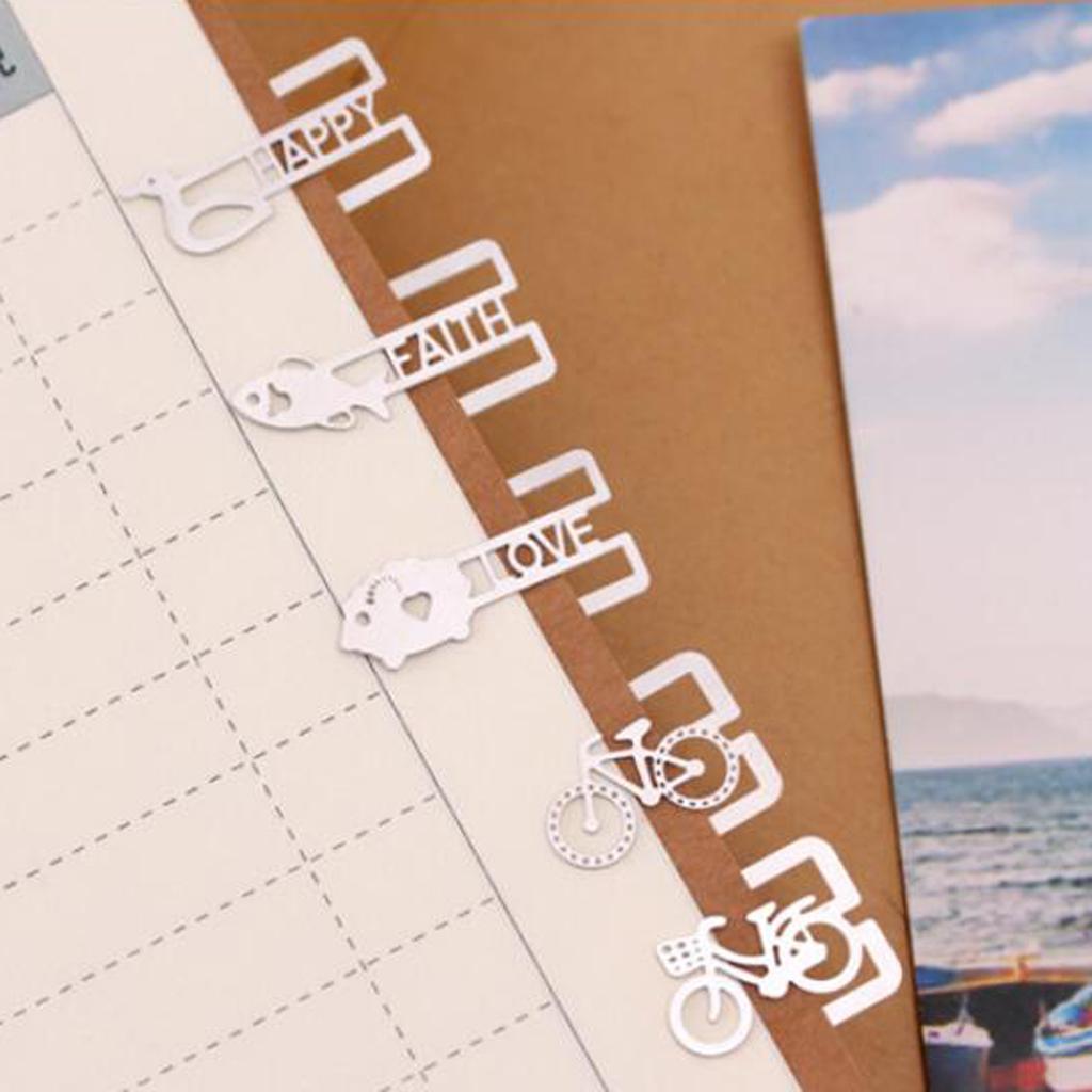 20Pcs Bookmarks Metal Cute Bookmark Book Mark Stationery Office Accessories Car