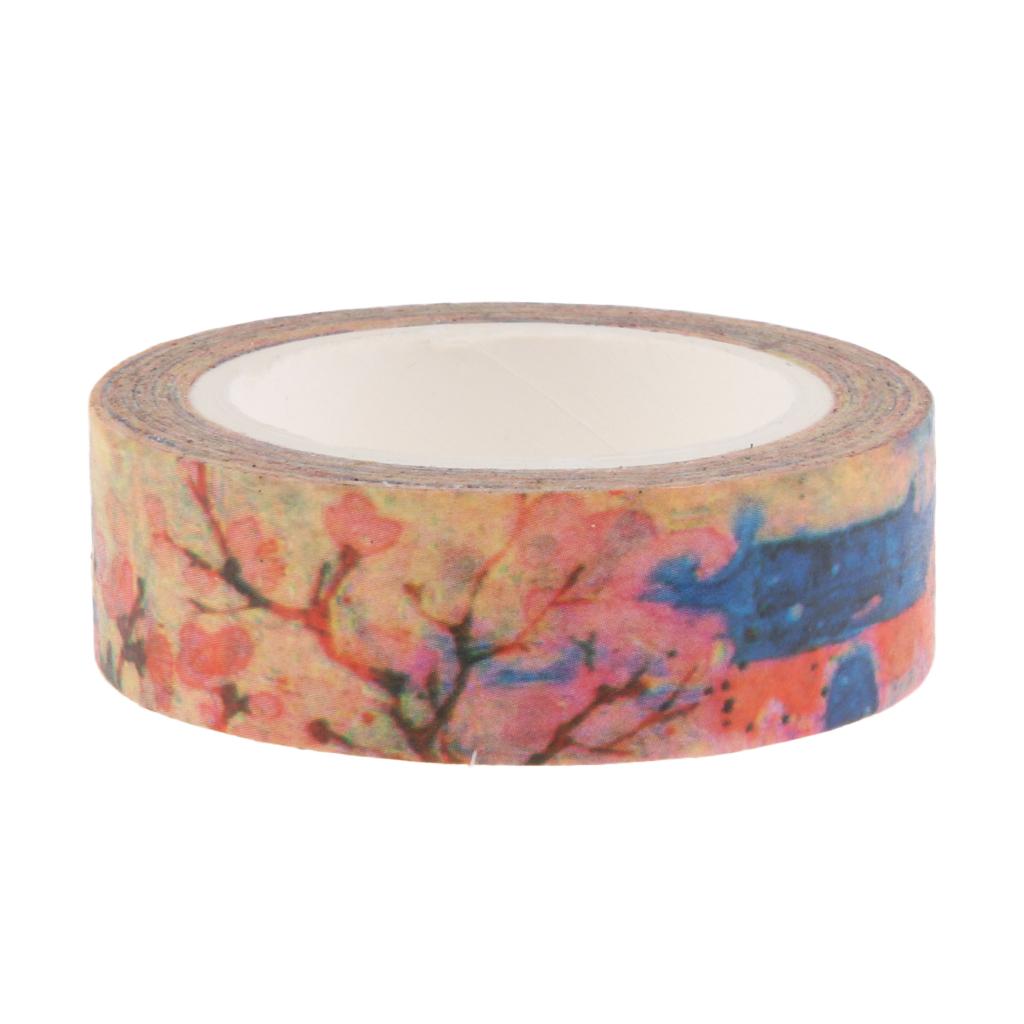 10m Washi Tape Set Masking Tape Scrapbook Decorative Paper Adhesive Sticker 5