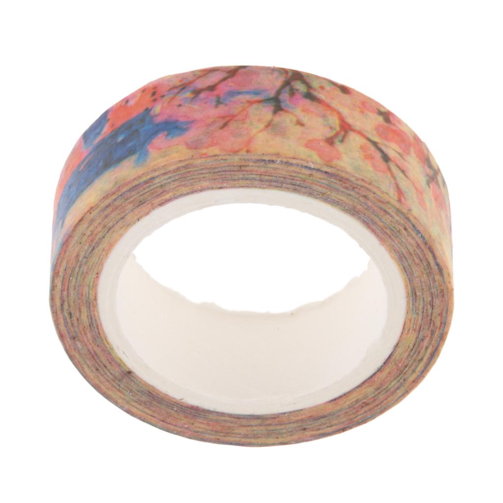 10m Washi Tape Set Masking Tape Scrapbook Decorative Paper Adhesive Sticker 5