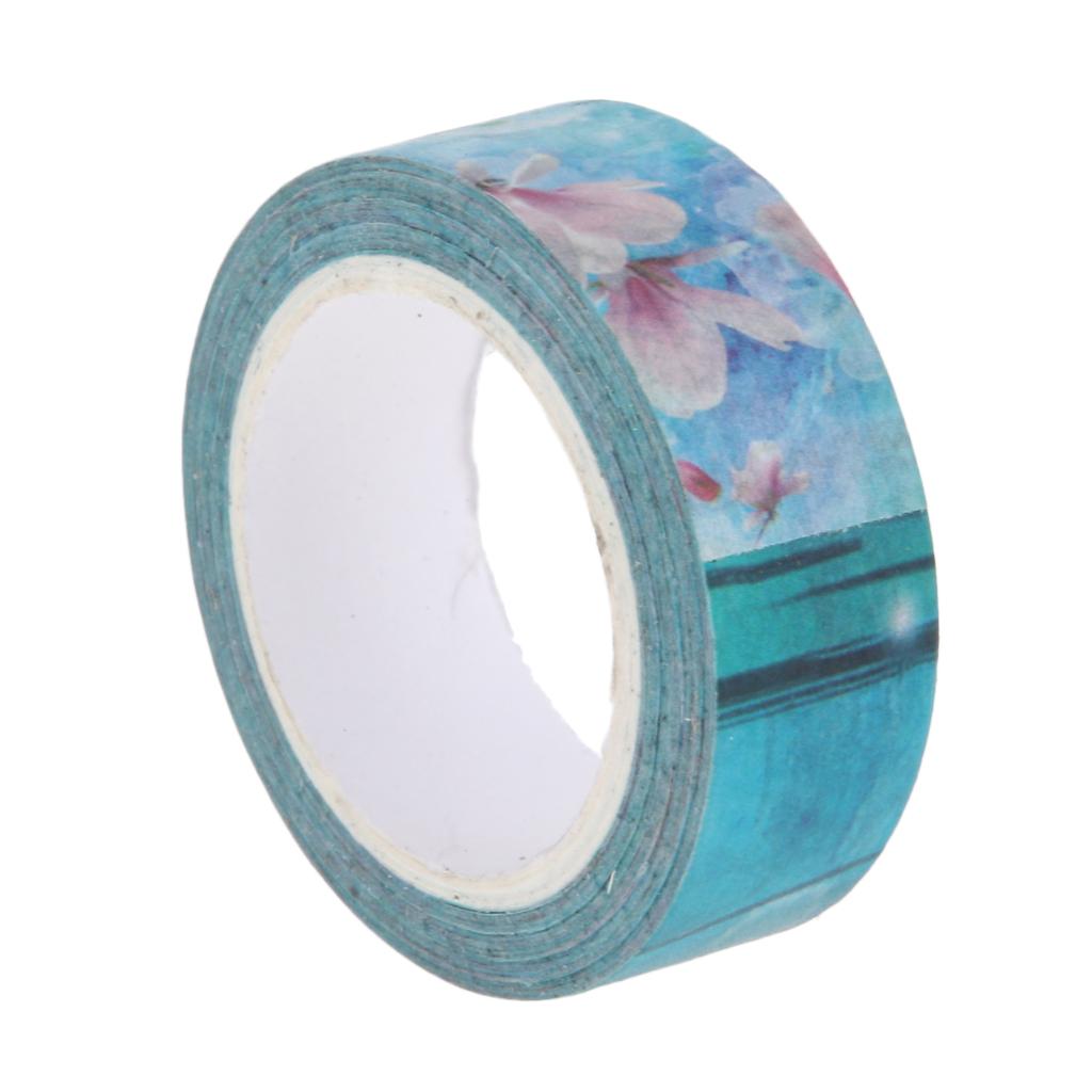 10m Washi Tape Set Masking Tape Scrapbook Decorative Paper Adhesive Sticker 6