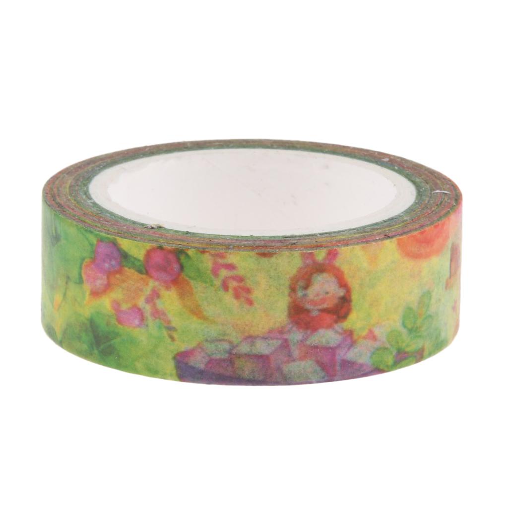 10m Washi Tape Set Masking Tape Scrapbook Decorative Paper Adhesive Sticker 8