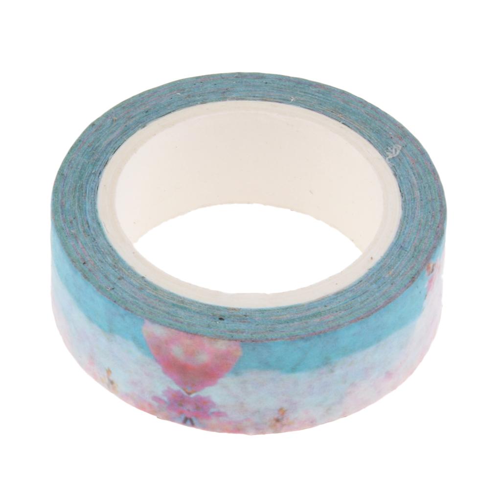 10m Washi Tape Set Masking Tape Scrapbook Decorative Paper Adhesive Sticker 9