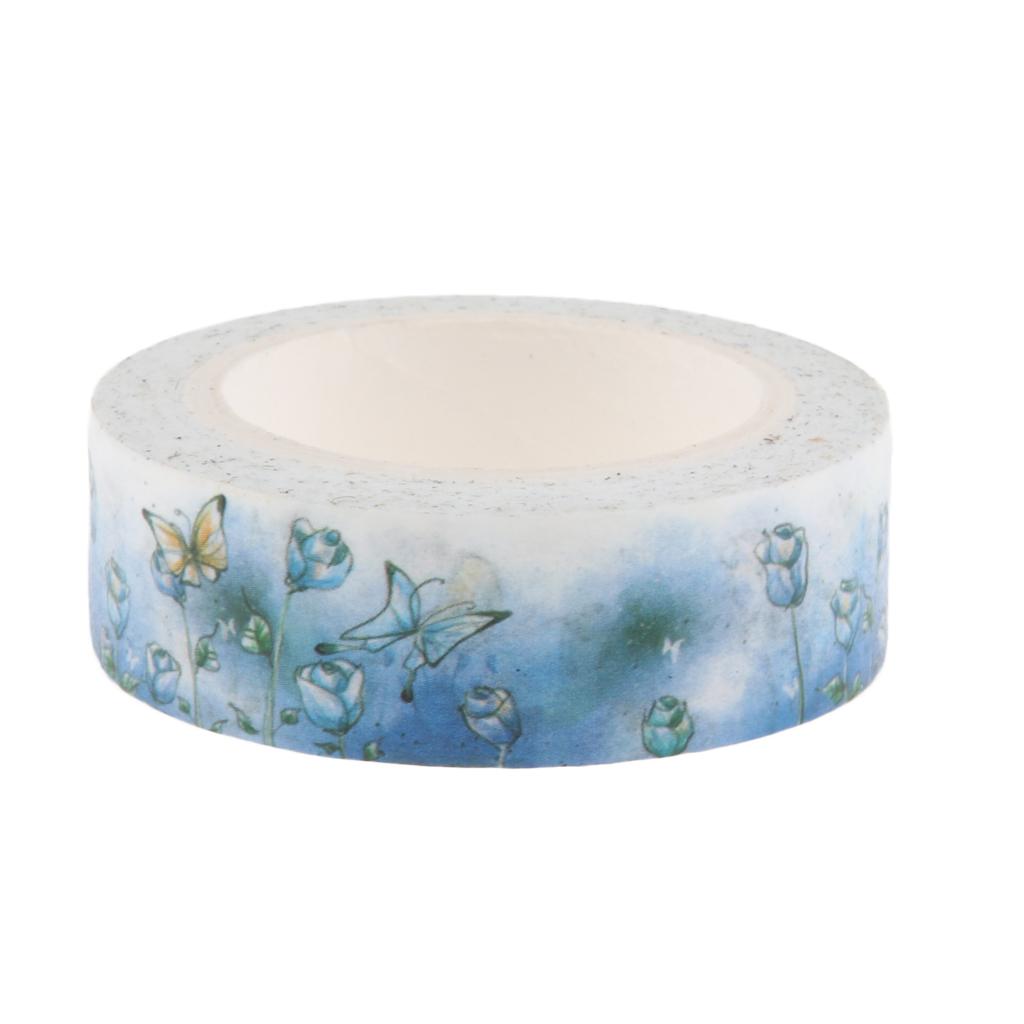 10m Washi Tape Set Masking Tape Scrapbook Decorative Paper Adhesive Sticker 10