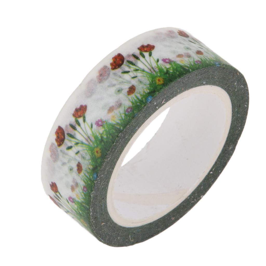 10m Washi Tape Set Masking Tape Scrapbook Decorative Paper Adhesive Sticker 11
