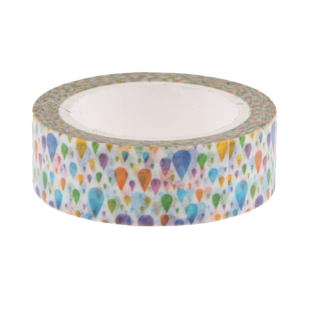10m Washi Tape Set Masking Tape Scrapbook Decorative Paper Adhesive Sticker 12