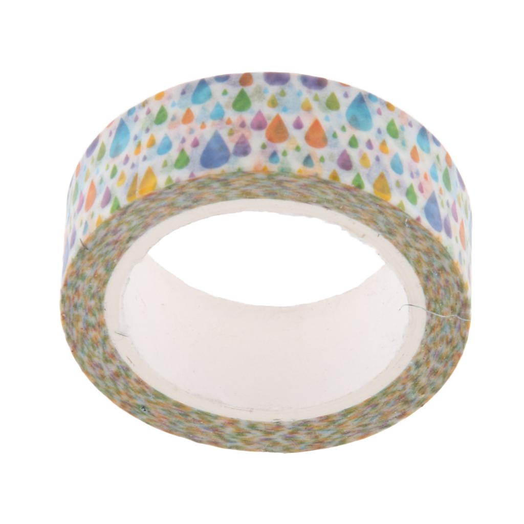 10m Washi Tape Set Masking Tape Scrapbook Decorative Paper Adhesive Sticker 12