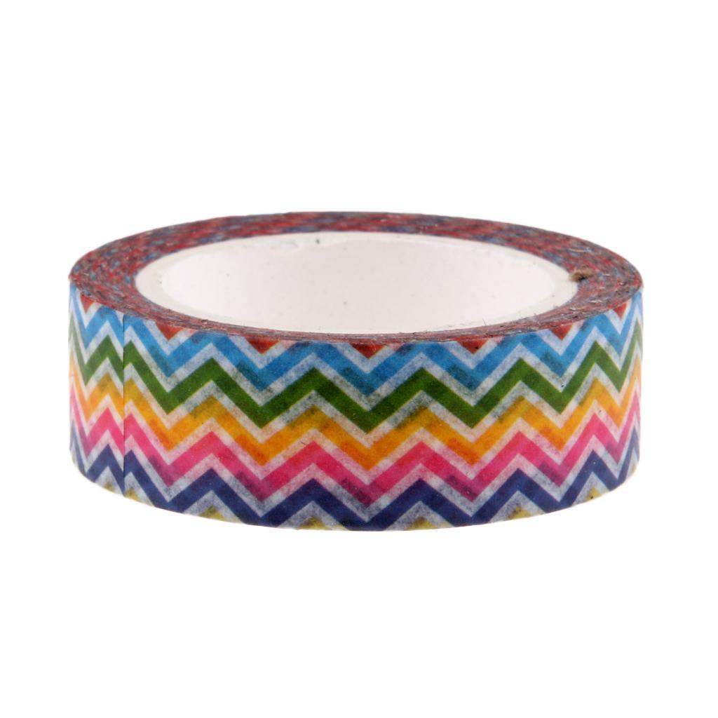 10m Washi Tape Set Masking Tape Scrapbook Decorative Paper Adhesive Sticker 13