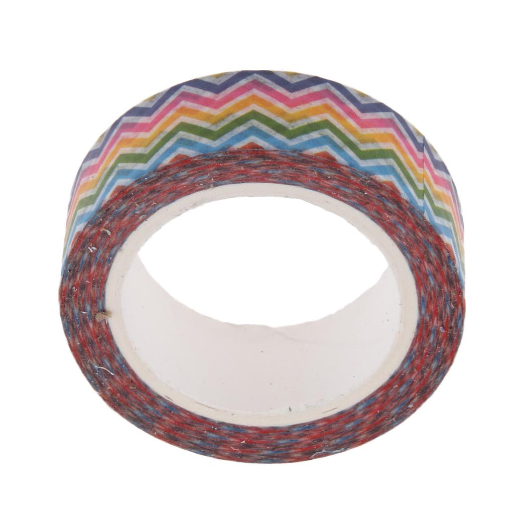 10m Washi Tape Set Masking Tape Scrapbook Decorative Paper Adhesive Sticker 13