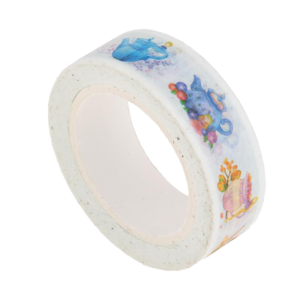 10m Washi Tape Set Masking Tape Scrapbook Decorative Paper Adhesive Sticker 14