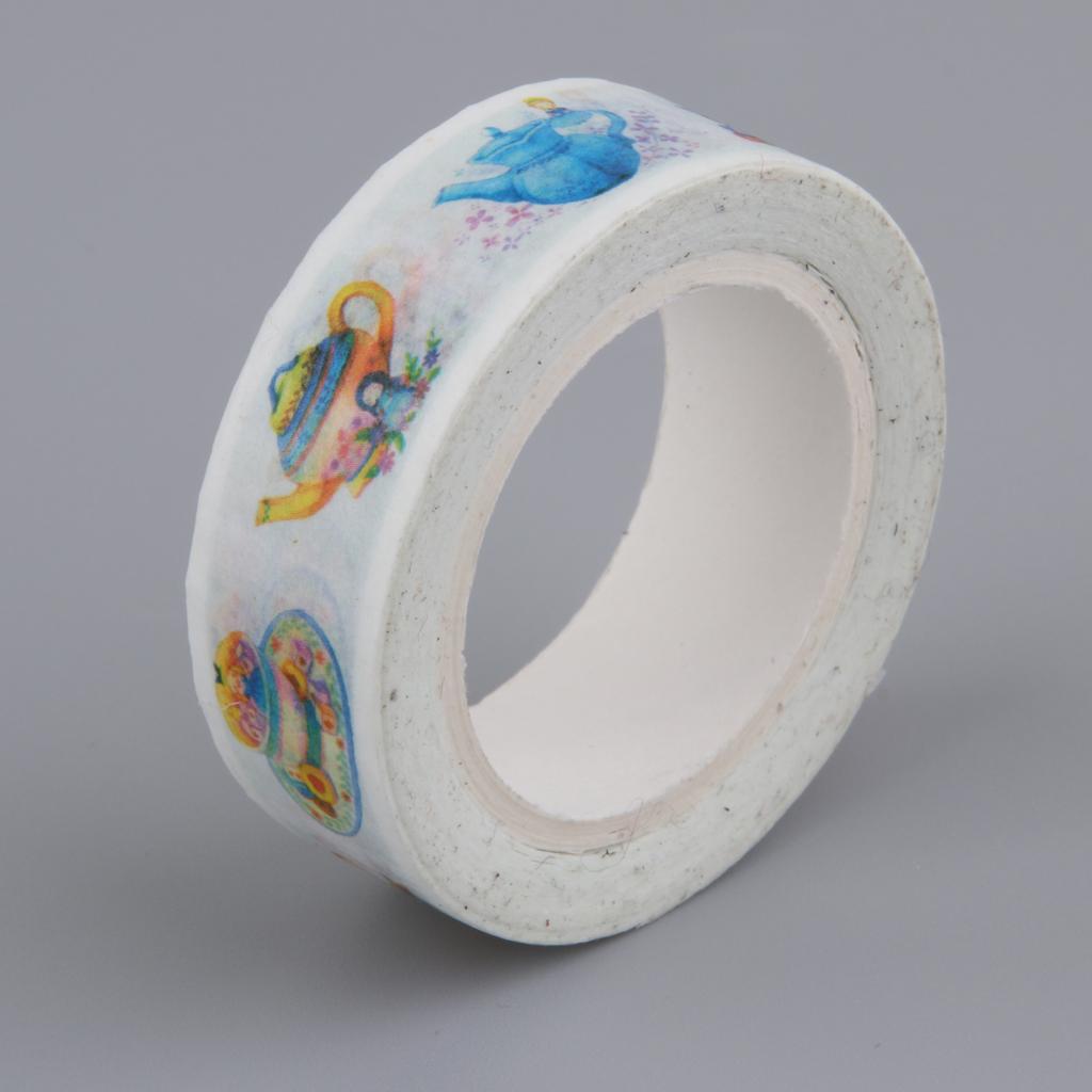 10m Washi Tape Set Masking Tape Scrapbook Decorative Paper Adhesive Sticker 14