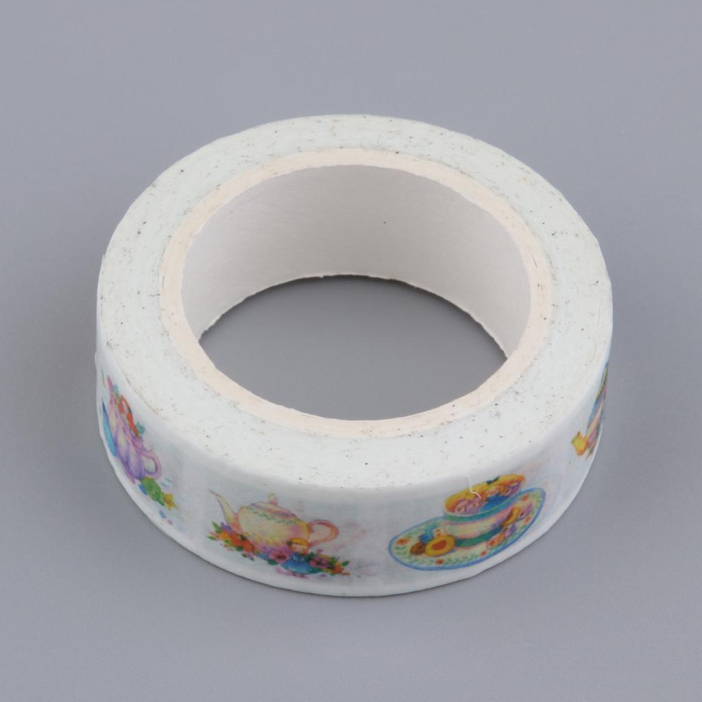 10m Washi Tape Set Masking Tape Scrapbook Decorative Paper Adhesive Sticker 14