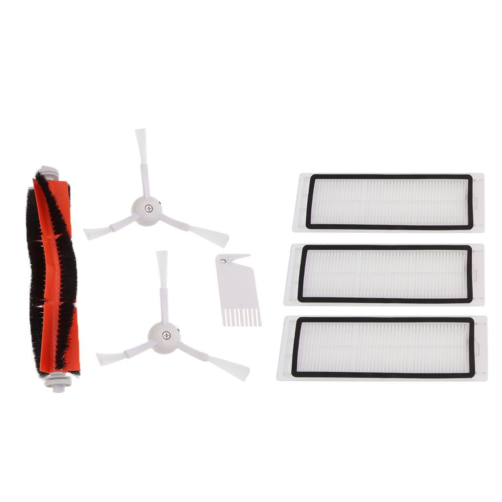 3PCS Hepa Filter+2PCS Side Brush+1PCS Main Brush+1 Comb for Xiaomi Cleaner