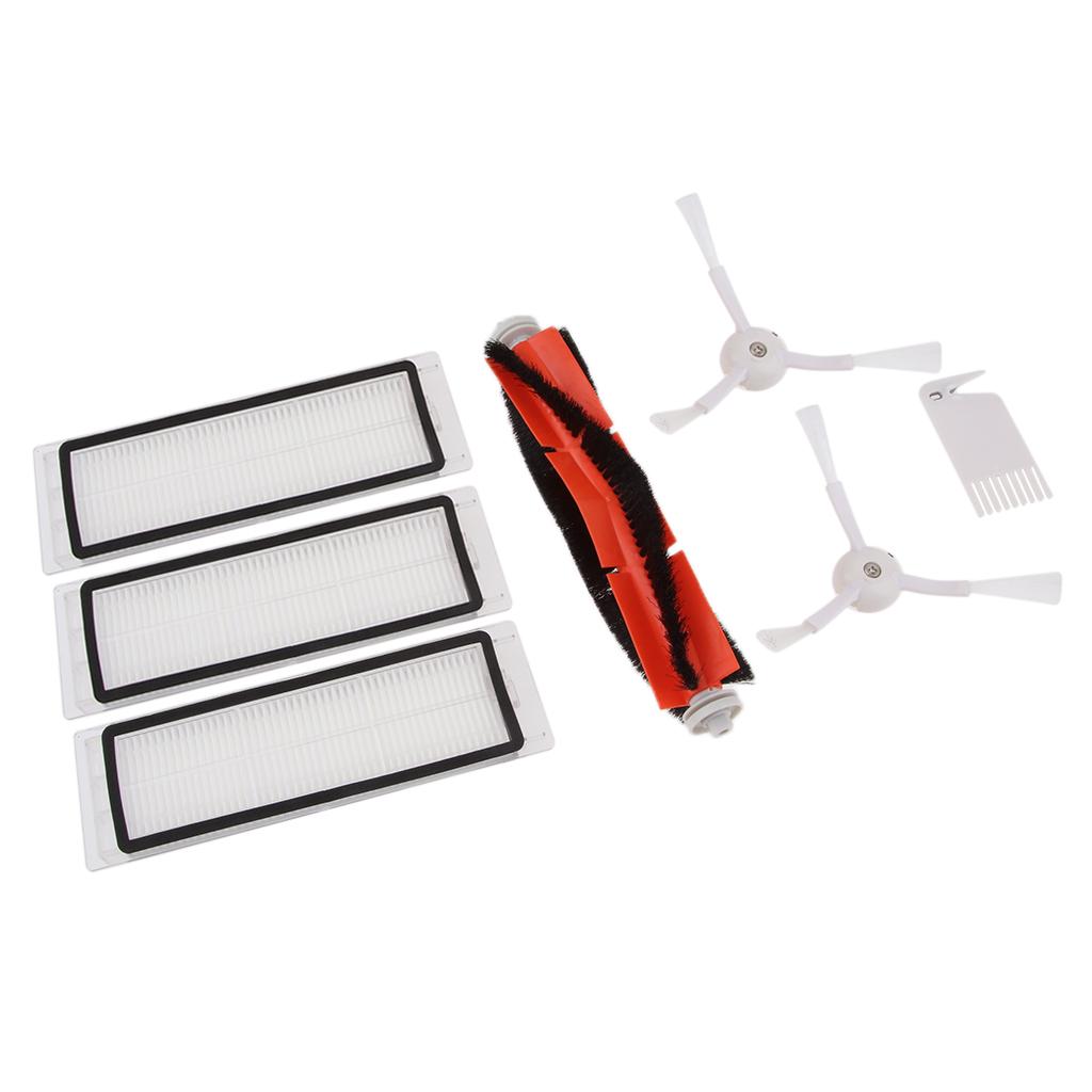 3PCS Hepa Filter+2PCS Side Brush+1PCS Main Brush+1 Comb for Xiaomi Cleaner