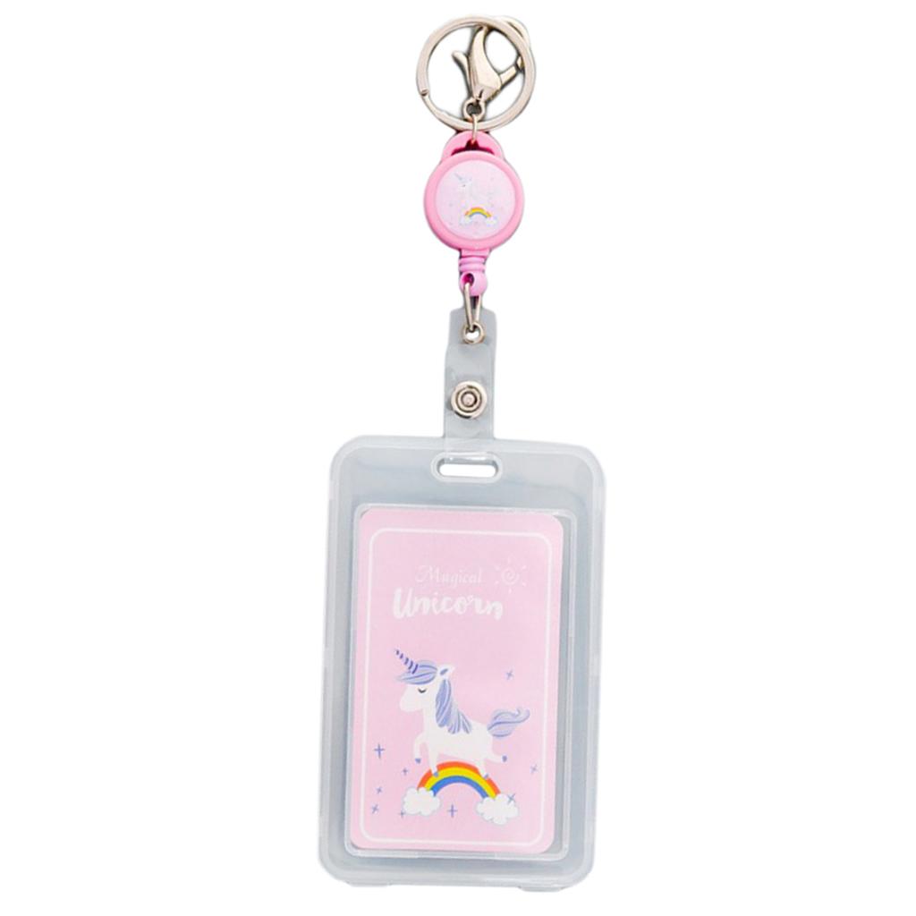 Credit Card Bus Pass ID Badge Holder Rainbow Unicorn