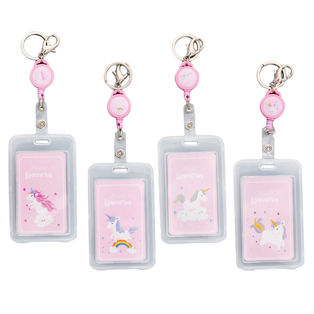 Credit Card Bus Pass ID Badge Holder Rainbow Unicorn
