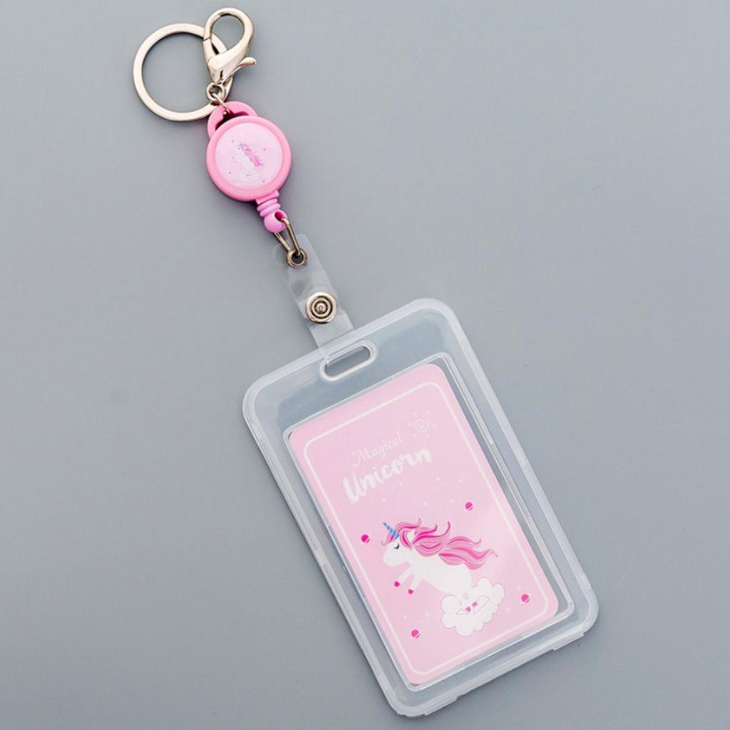 Credit Card Bus Pass ID Badge Holder Standing Unicorn