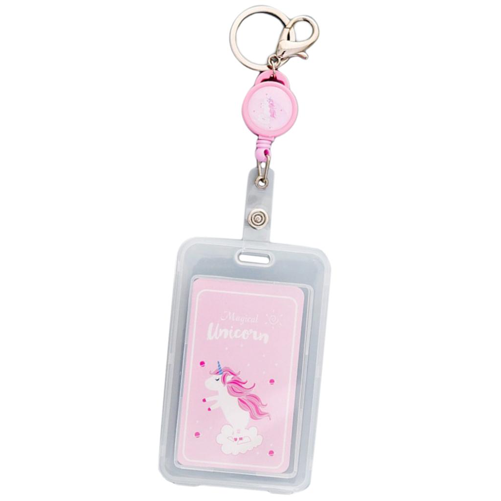 Credit Card Bus Pass ID Badge Holder Standing Unicorn