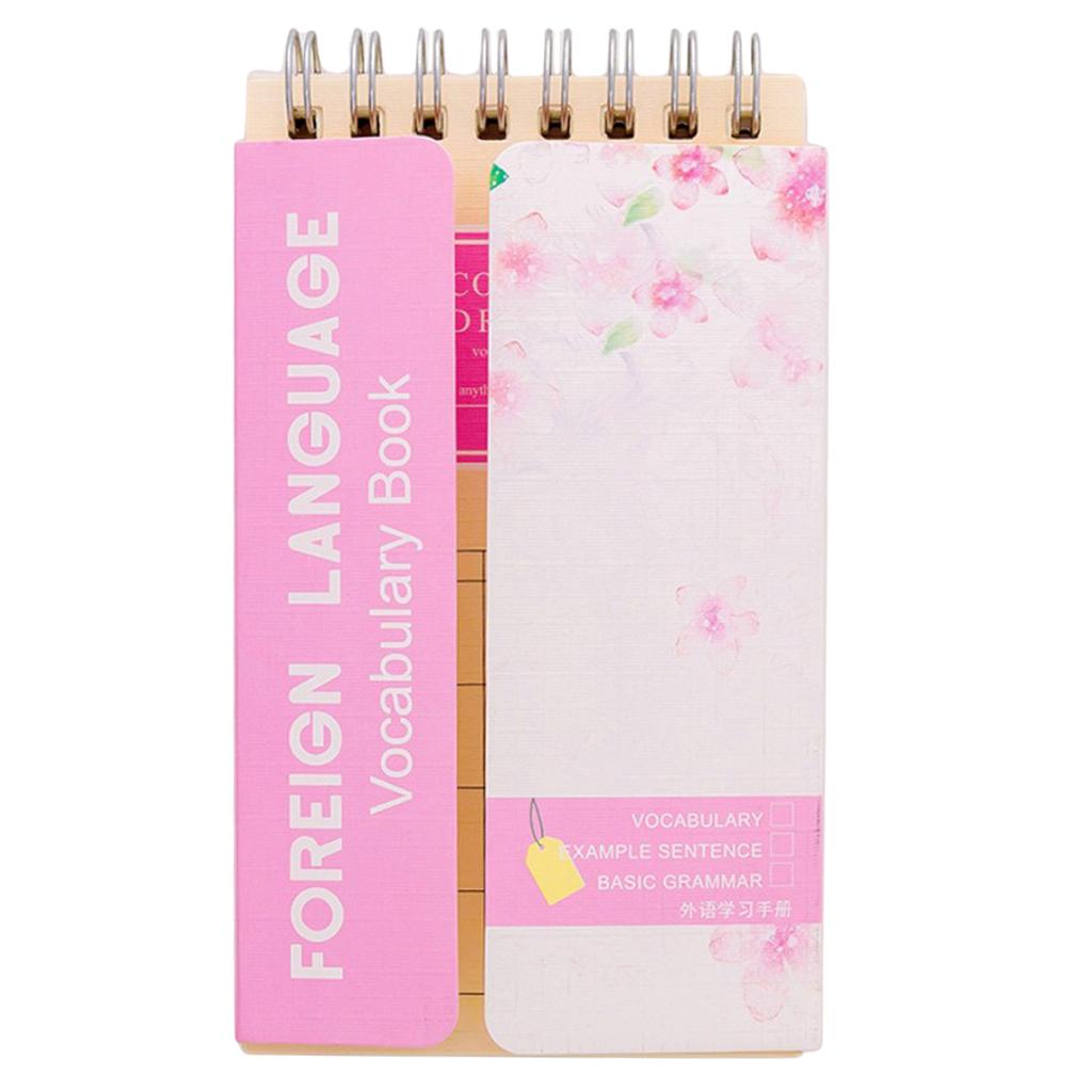Cherry Blossom English Word Notebook Notepad Handy Notebook Yellow