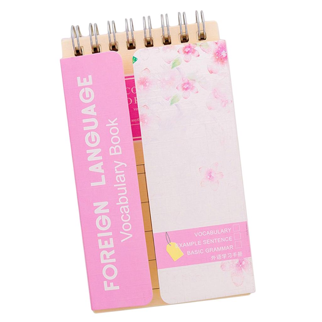 Cherry Blossom English Word Notebook Notepad Handy Notebook Yellow