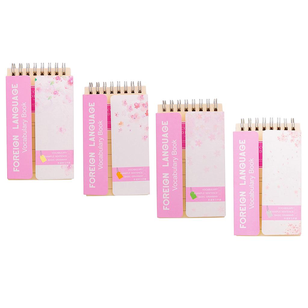 Cherry Blossom English Word Notebook Notepad Handy Notebook Yellow