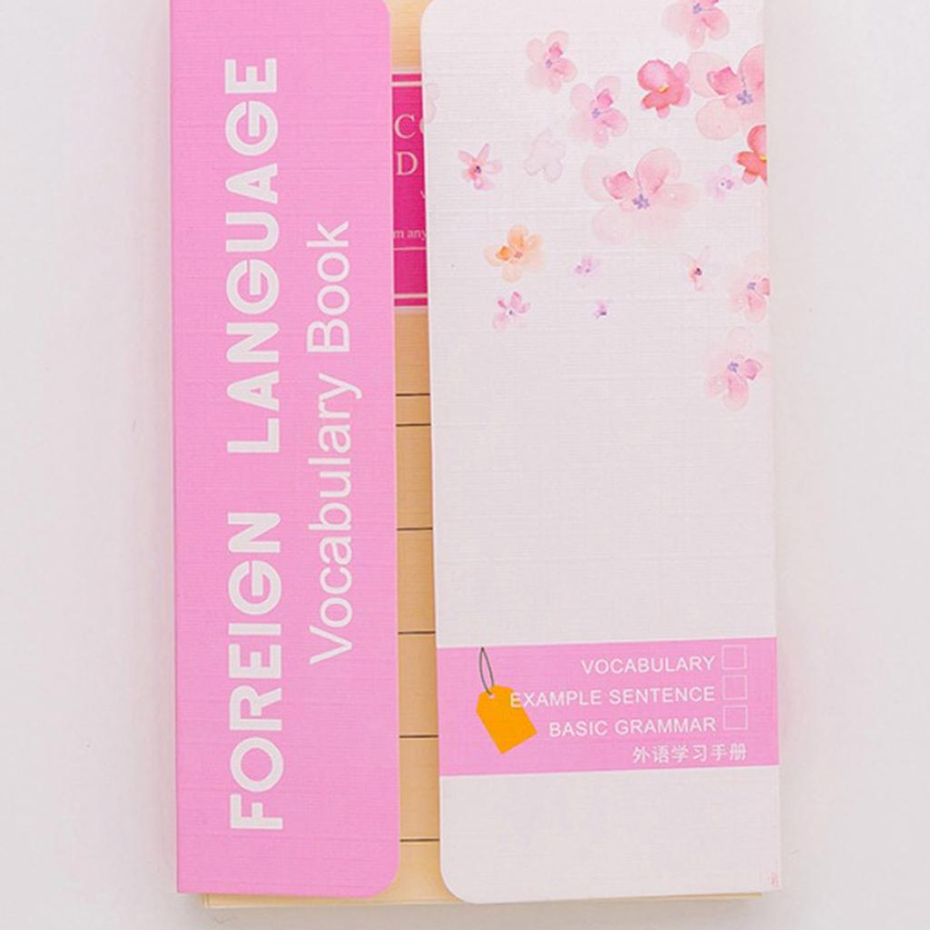Cherry Blossom English Word Notebook Notepad Handy Notebook Orange