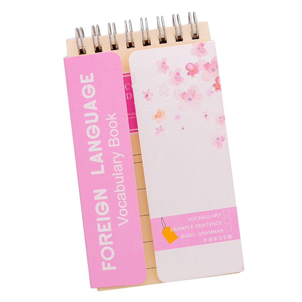 Cherry Blossom English Word Notebook Notepad Handy Notebook Orange