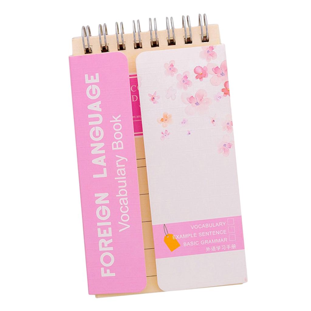 Cherry Blossom English Word Notebook Notepad Handy Notebook Orange
