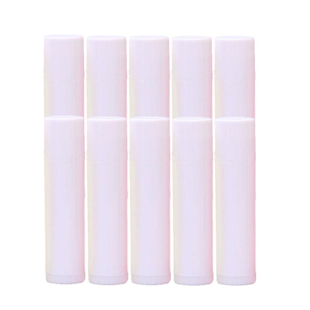 4x10x 5G Empty Lipstick Tubes Refillable Lip Gloss Balm Bottles Vials White