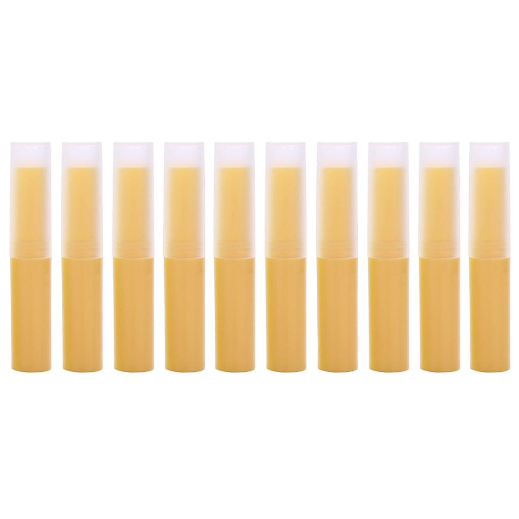 2x10Pcs Empty Lipstick Tubes Lip Balm Containers DIY Makeup Tools Yellow