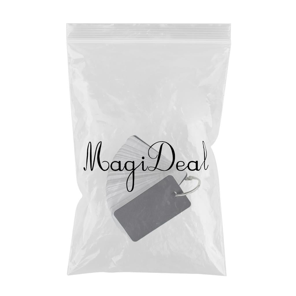 Note Card with Binder Ring Memo Pad DIY flash cards Black