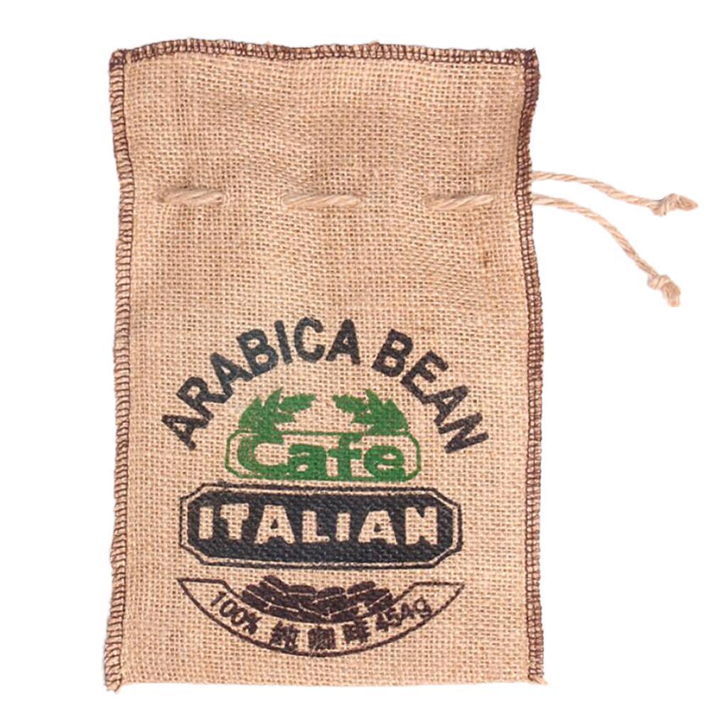 Burlap Coffee Bean Sacks Gunny Bag Reusable Bags With Drawstring 3