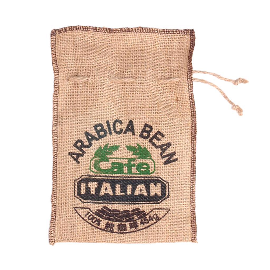 Burlap Coffee Bean Sacks Gunny Bag Reusable Bags With Drawstring 3