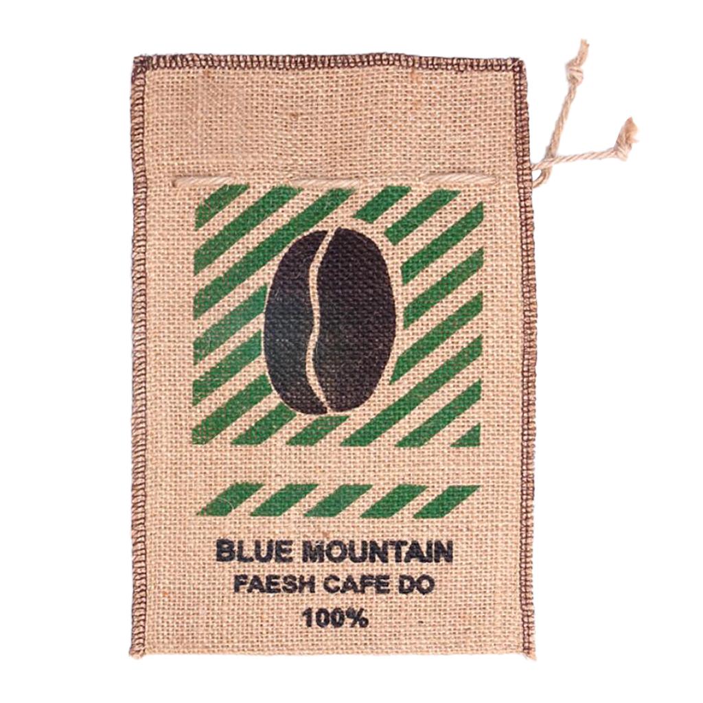 Burlap Coffee Bean Sacks Gunny Bag Reusable Bags With Drawstring 4