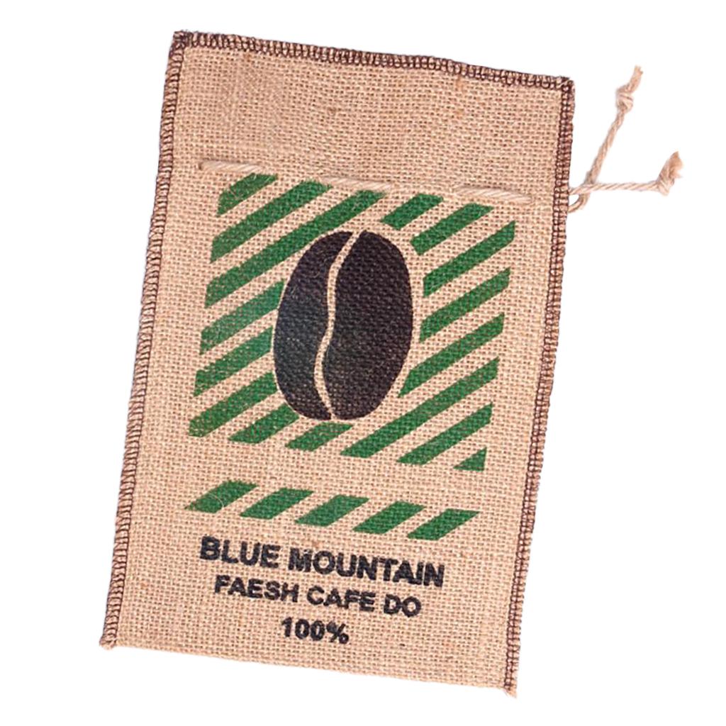 Burlap Coffee Bean Sacks Gunny Bag Reusable Bags With Drawstring 4