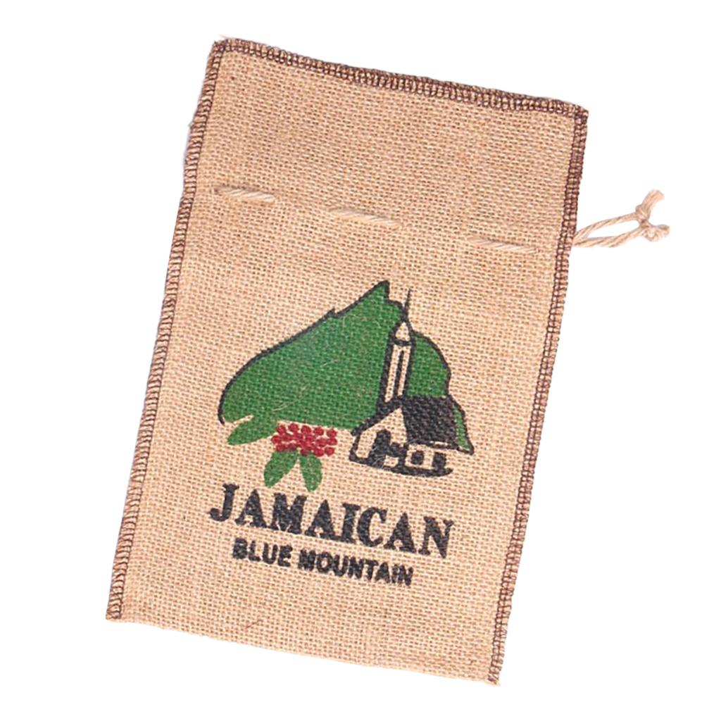 Burlap Coffee Bean Sacks Gunny Bag Reusable Bags With Drawstring 5