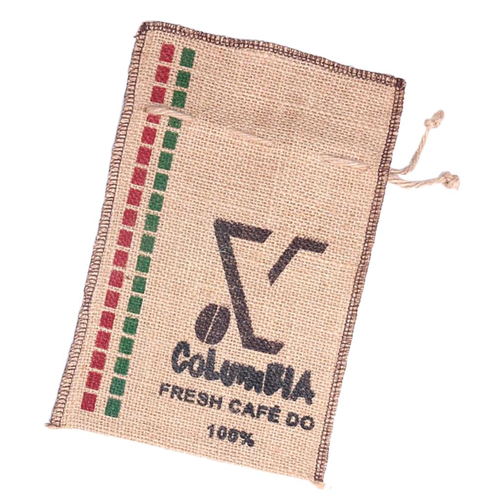 Burlap Coffee Bean Sacks Gunny Bag Reusable Bags With Drawstring 7