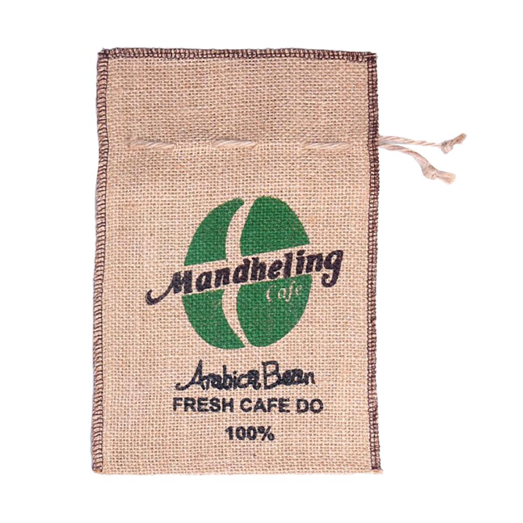 Burlap Coffee Bean Sacks Gunny Bag Reusable Bags With Drawstring 8