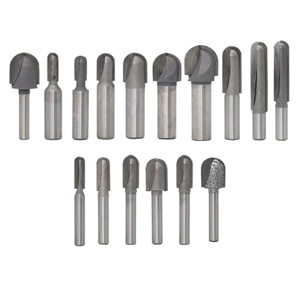 Woodworking Alloy Milling Cutter with Deep Round Bottom Cutter 6.35mm