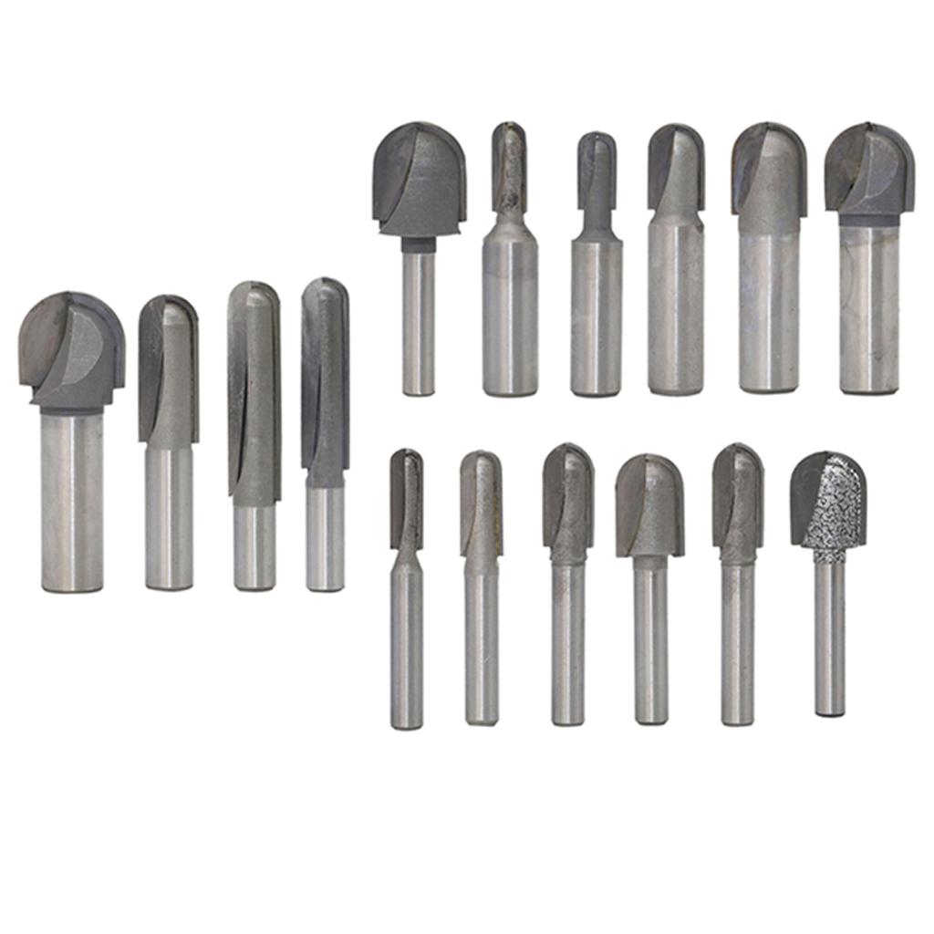 Woodworking Alloy Milling Cutter with Deep Round Bottom Cutter 6.35mm