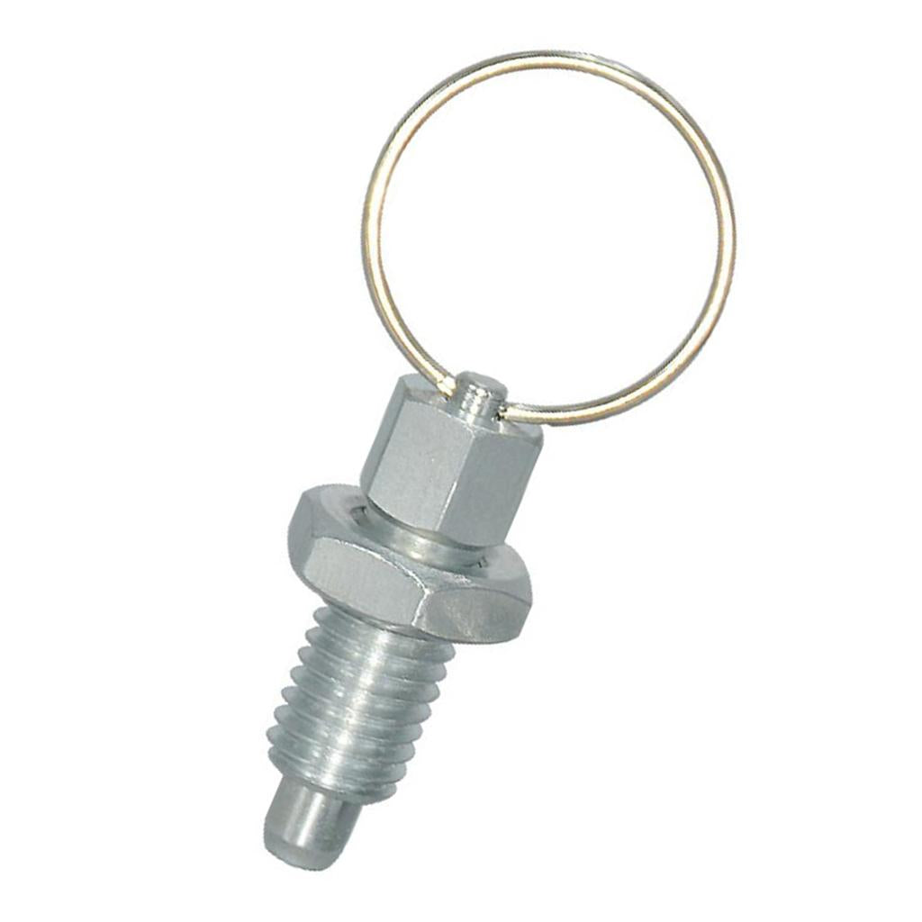 Galvanised Carbon Steel Non Lock-Out Indexing Plunger M6 4mm Flat