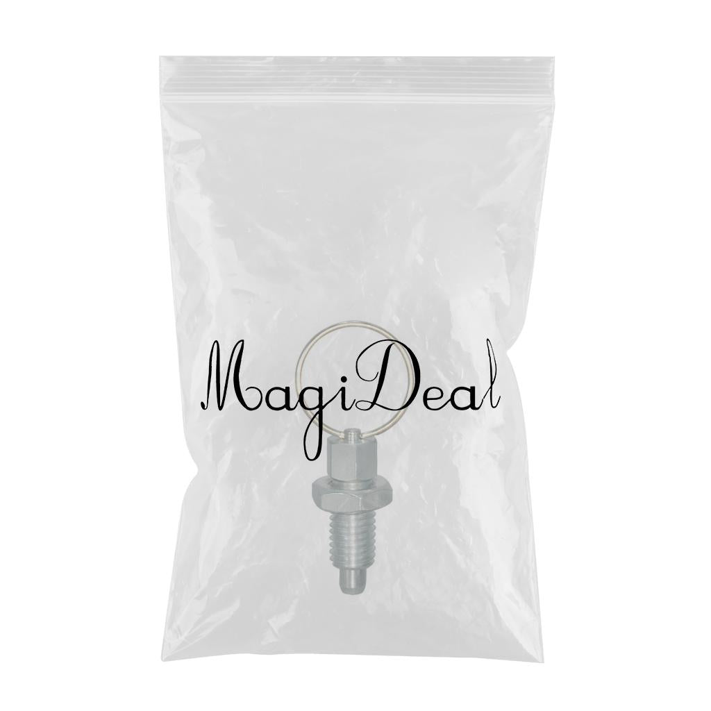 Galvanised Carbon Steel Non Lock-Out Indexing Plunger M6 4mm Flat