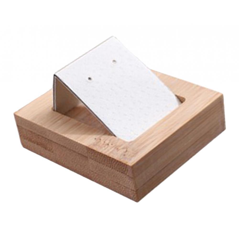 1 Pair Earring Card Holder with Tray for Jewelry Accessory Display White