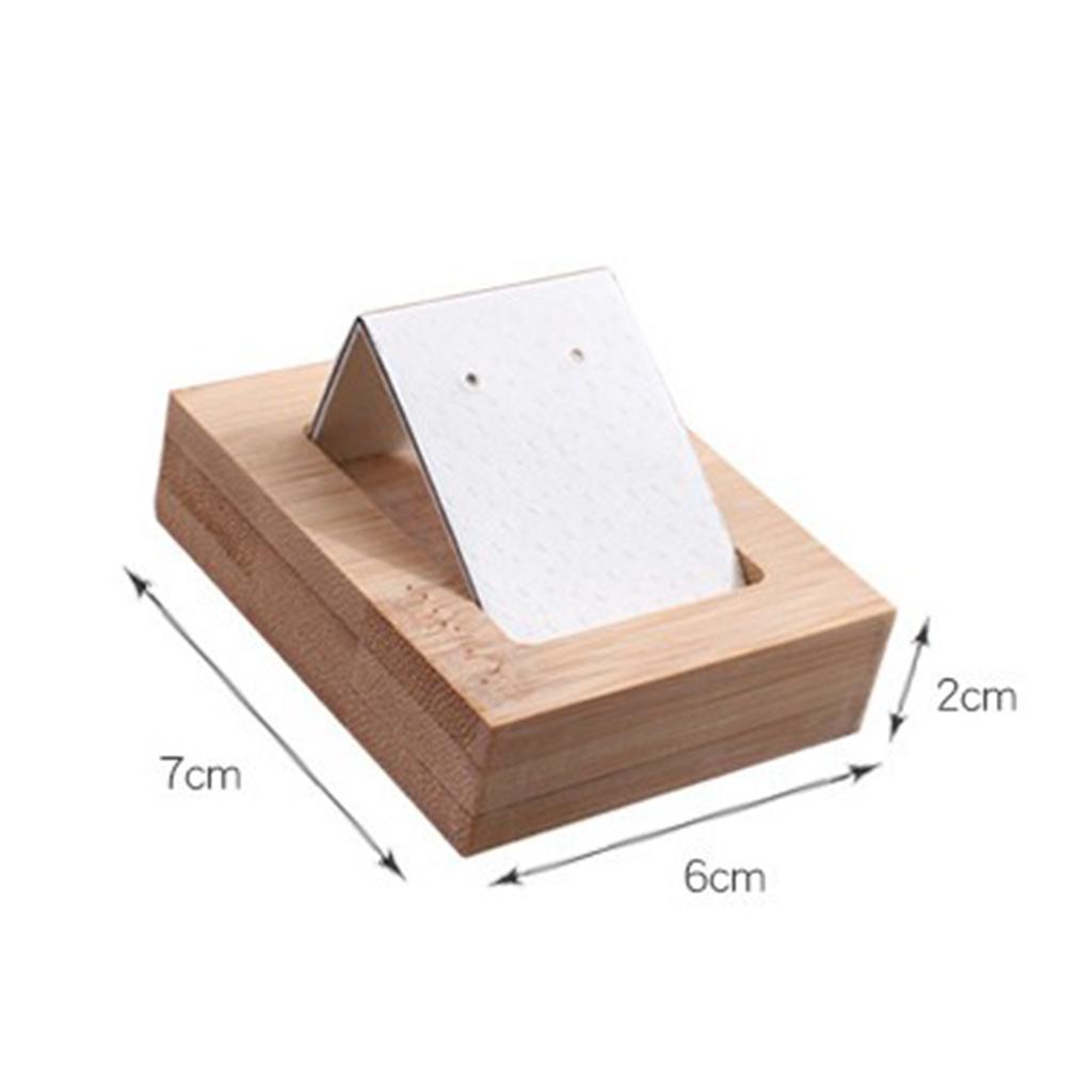 1 Pair Earring Card Holder with Tray for Jewelry Accessory Display White