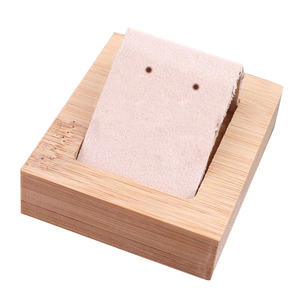 1 Pair Earring Card Holder with Tray for Jewelry Accessory Display Beige